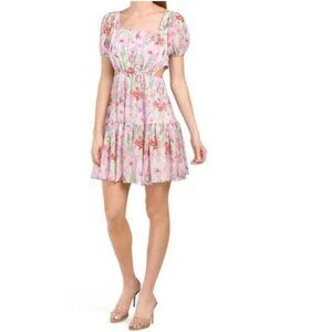 Taylor Pink Floral Mini Dress